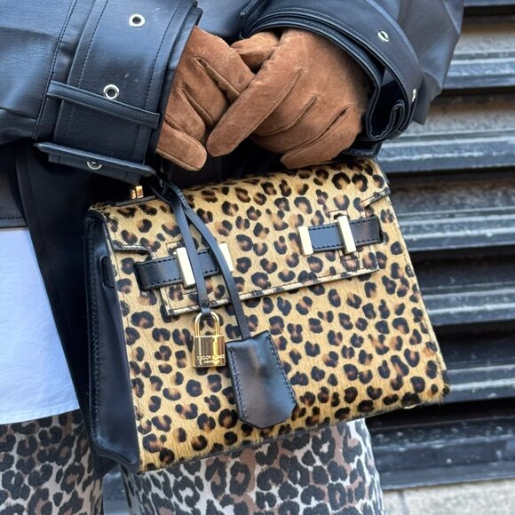 Teddy Blake Handbags - TEDDY BLAKE - Ava Duo 9" Leopard - Made In Italy
